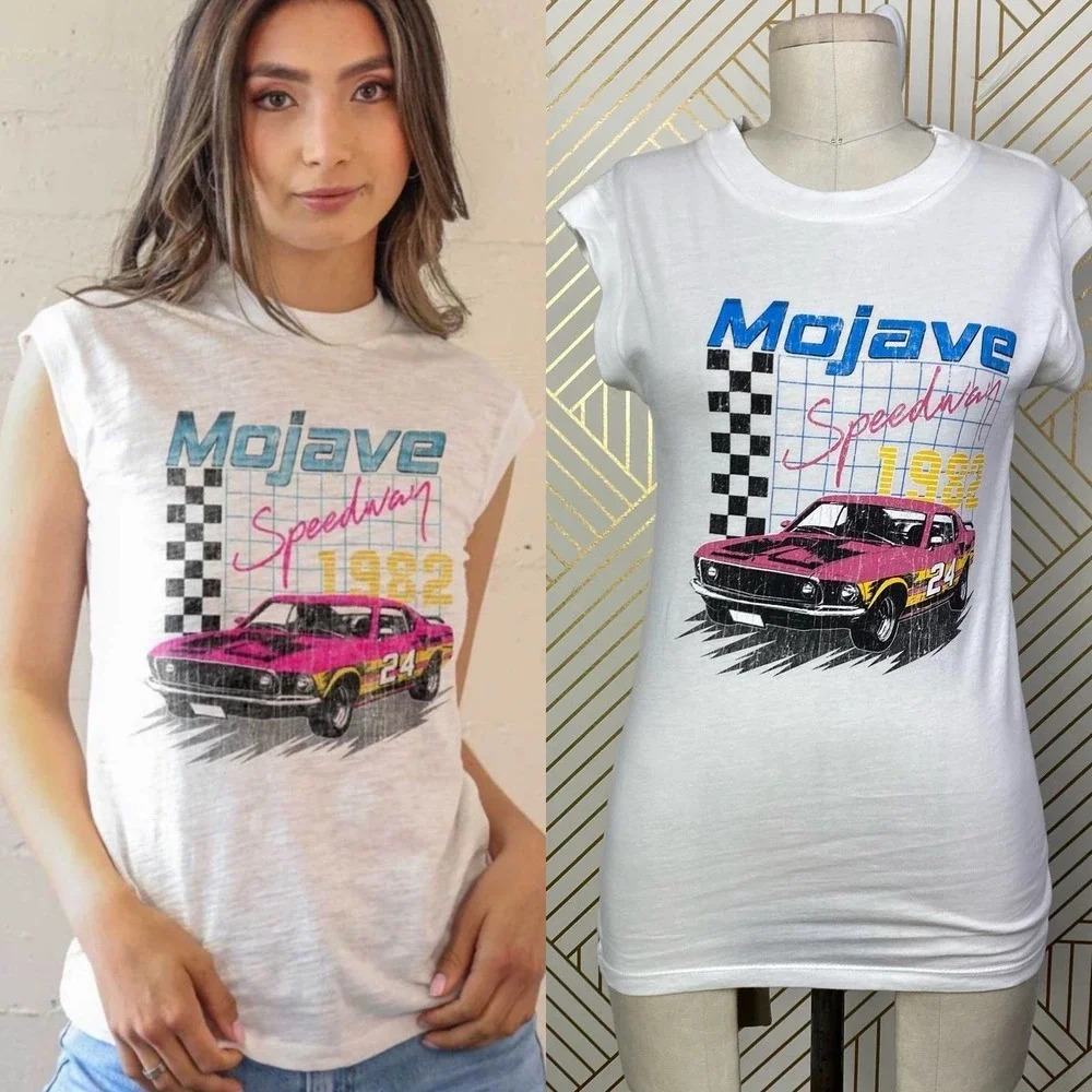 Girl Dangerous Mojave Speedway T-Shirt White‎